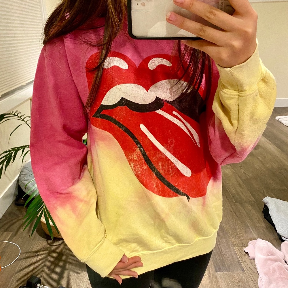 The Rolling Stones / Urban Outfitters Tie Dye Crewneck Sweatshirt